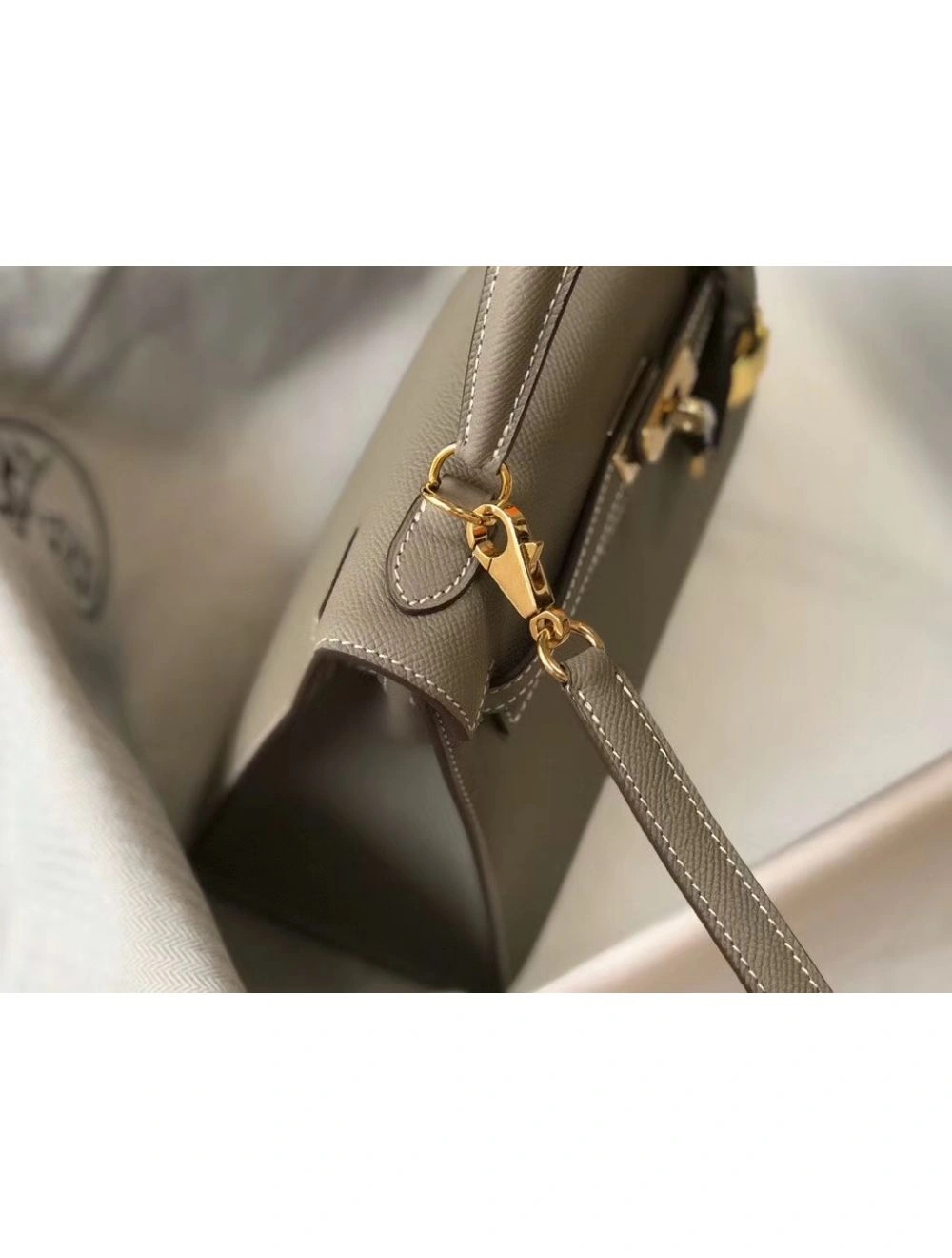 Hermes Kelly 25cm Sellier Bag In Gris Asphalt Epsom Leather