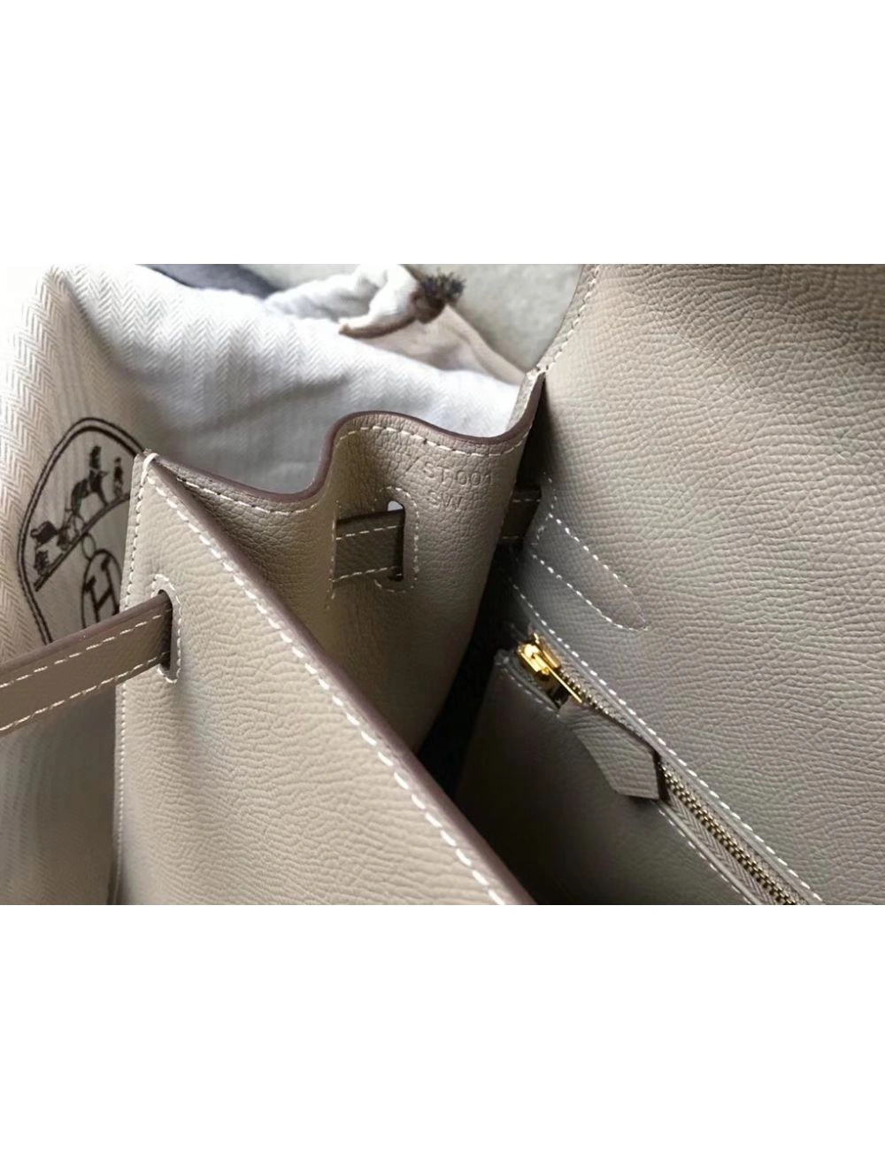 Hermes Kelly 25cm Sellier Bag In Gris Asphalt Epsom Leather