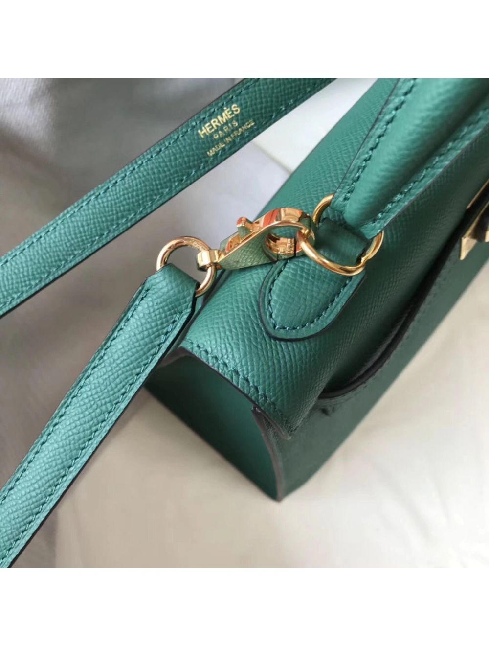 Hermes Kelly 25cm Sellier Bag In Malachite Epsom Leather