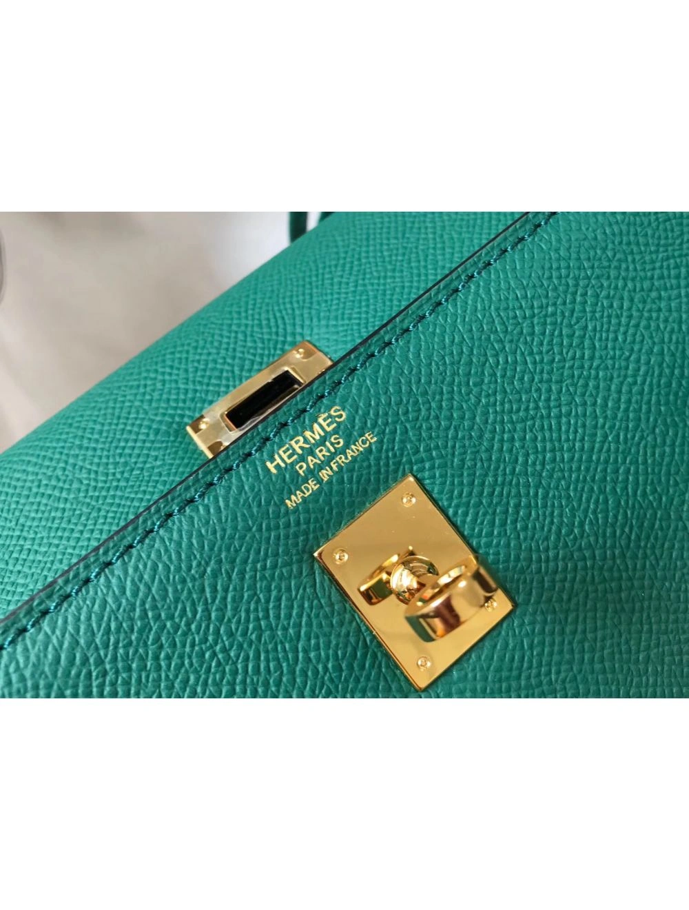 Hermes Kelly 25cm Sellier Bag In Malachite Epsom Leather