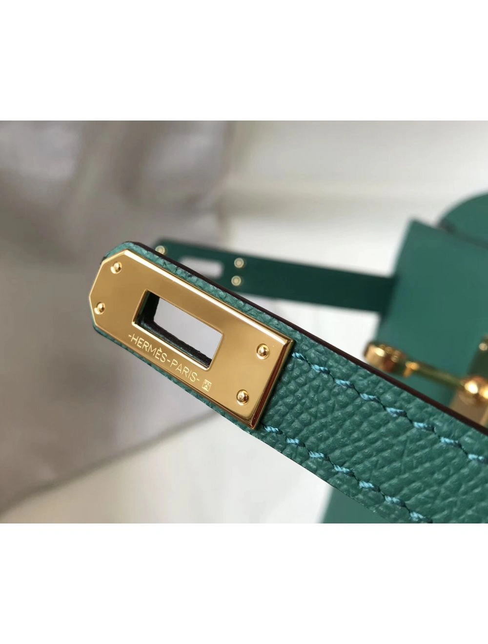 Hermes Kelly 25cm Sellier Bag In Malachite Epsom Leather