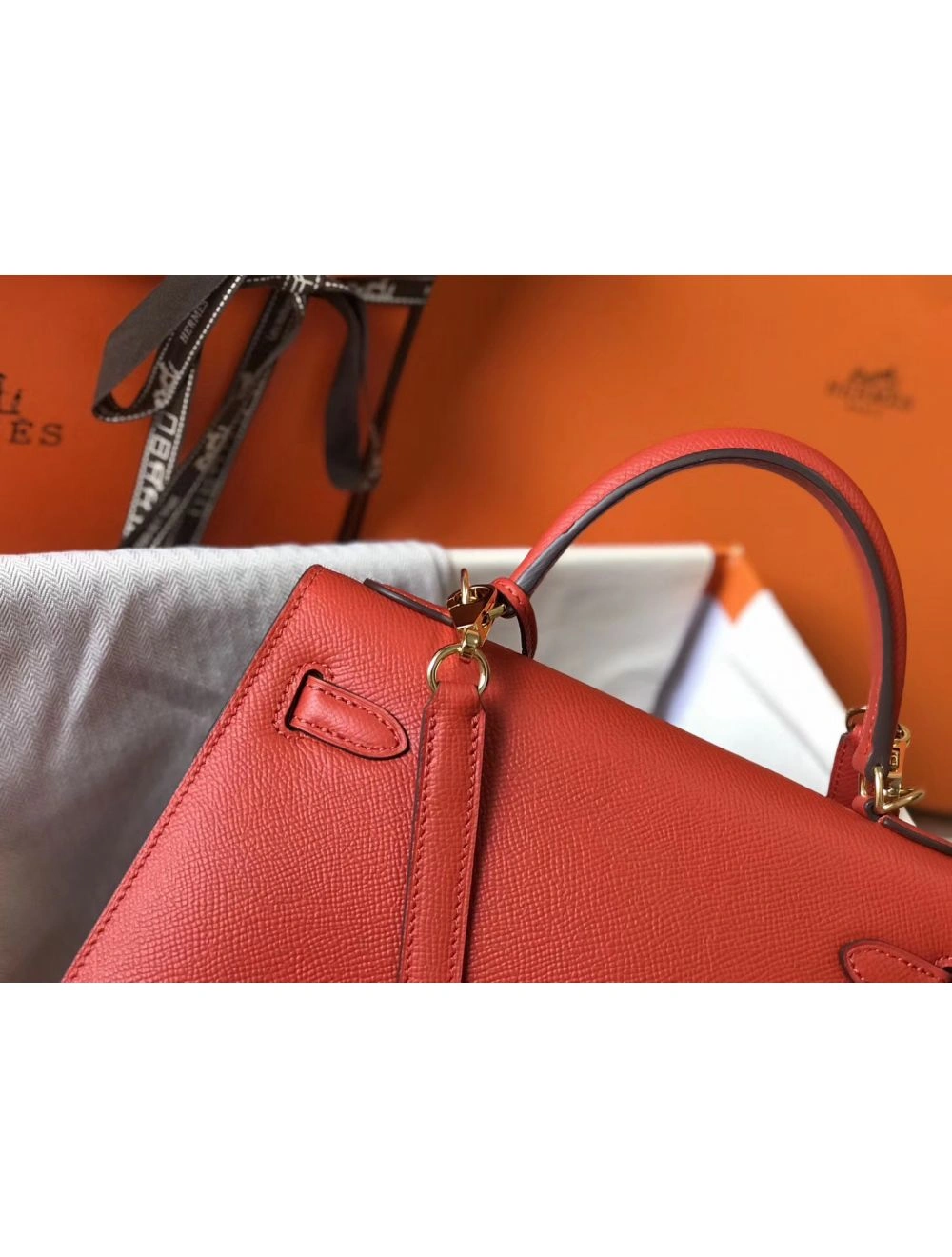Hermes Kelly 25cm Sellier Bag In Piment Epsom Leather
