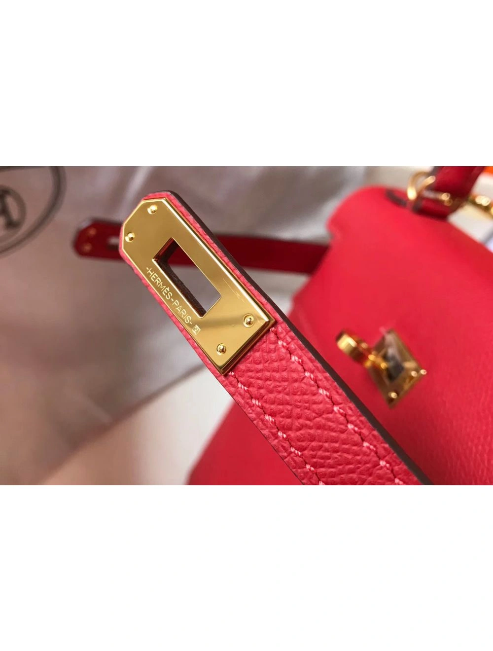 Hermes Kelly 25cm Sellier Bag In Red Epsom Leather