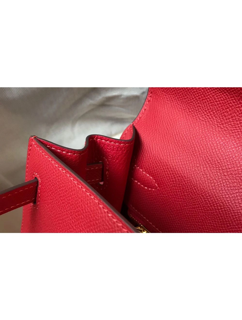 Hermes Kelly 25cm Sellier Bag In Red Epsom Leather