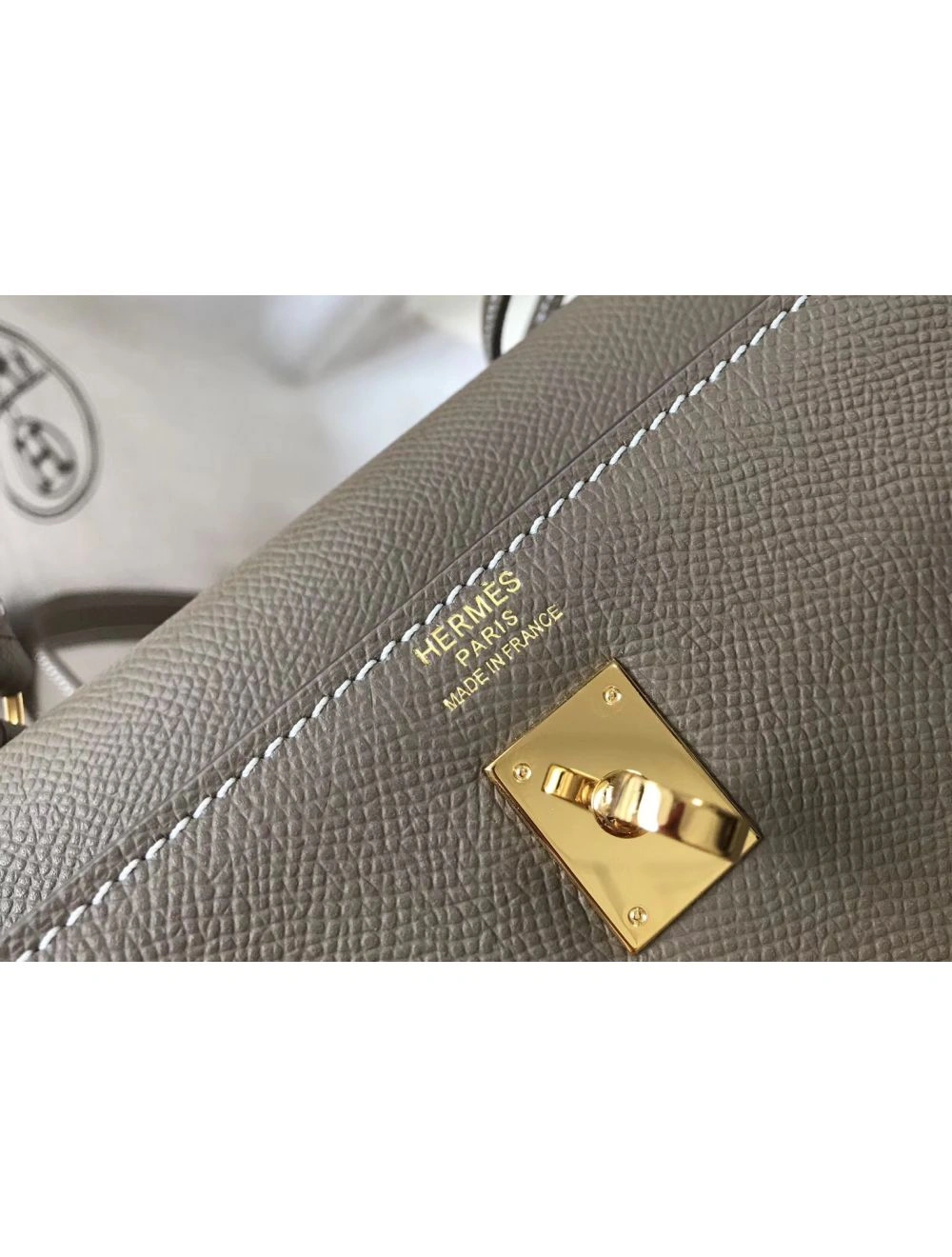 Hermes Kelly 25cm Sellier Bag In Taupe Epsom Leather