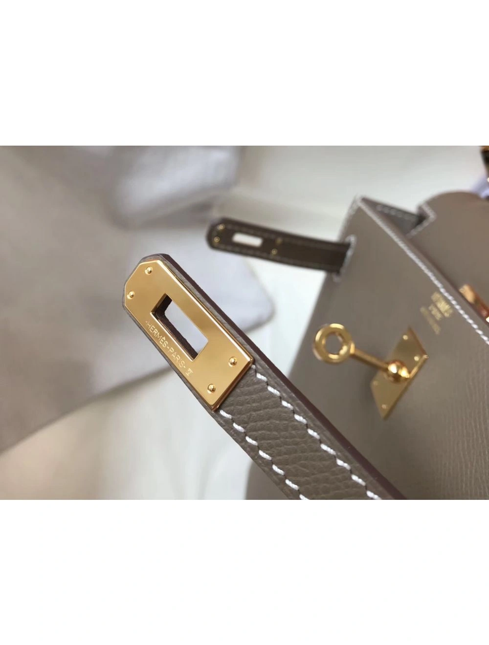 Hermes Kelly 25cm Sellier Bag In Taupe Epsom Leather