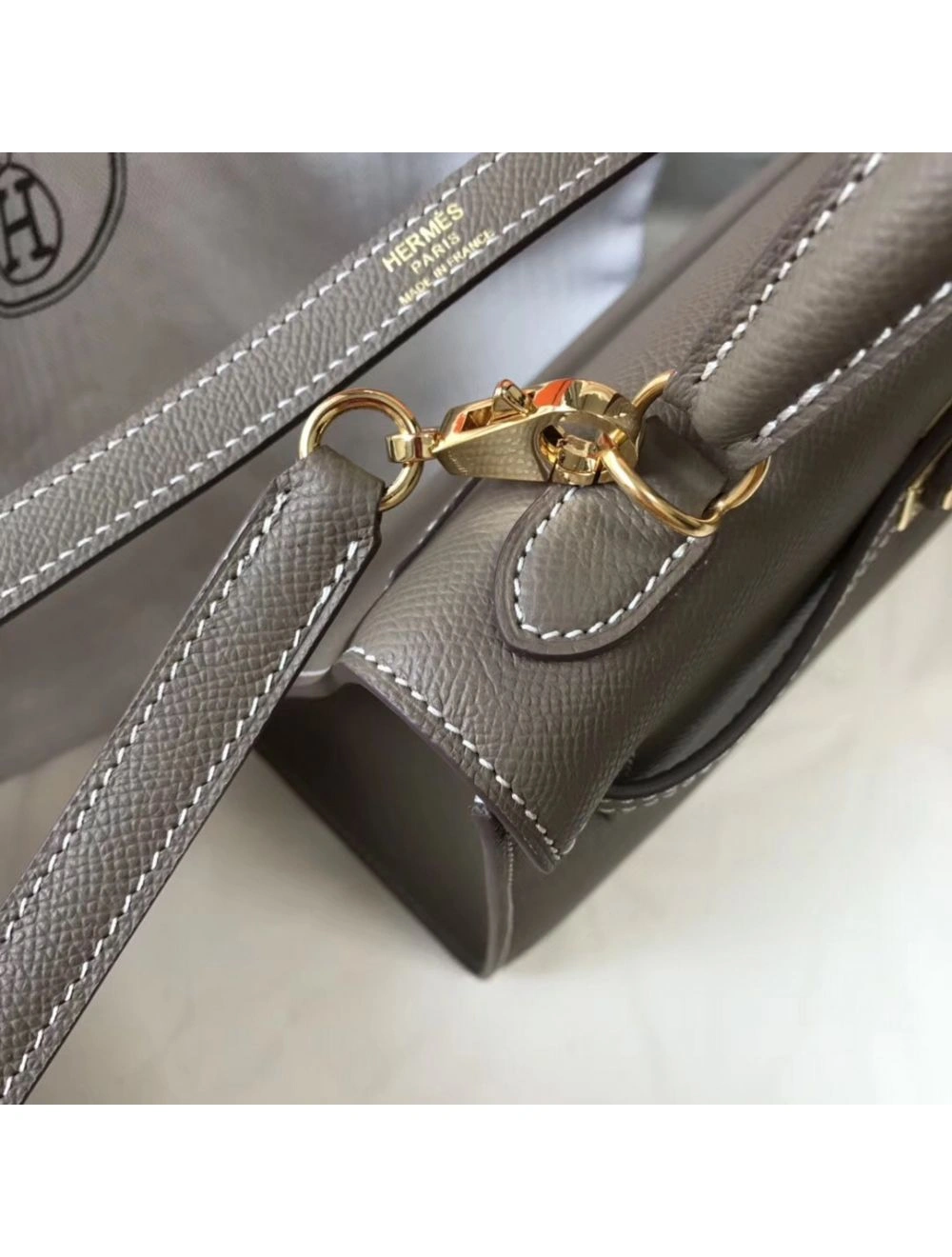 Hermes Kelly 25cm Sellier Bag In Taupe Epsom Leather