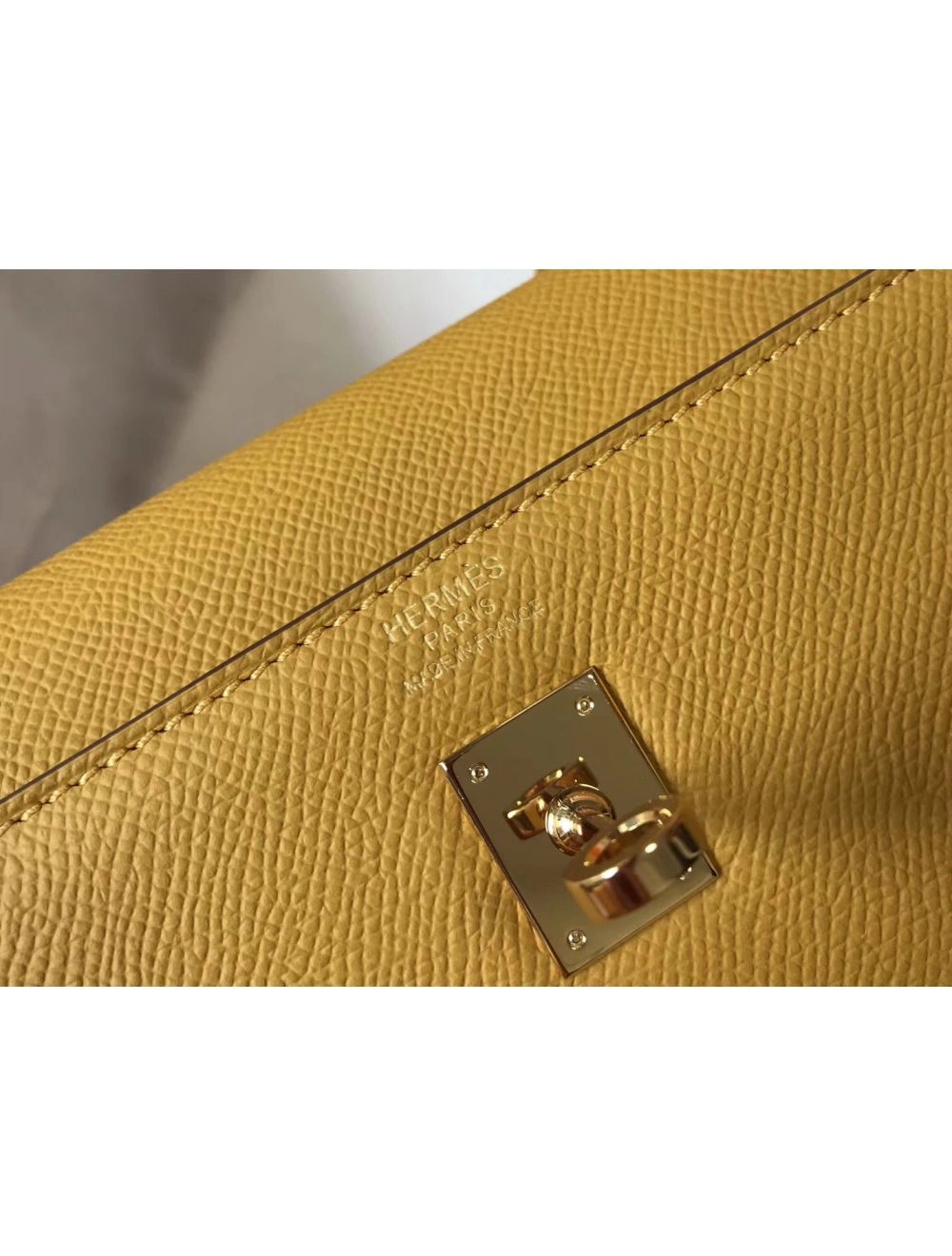 Hermes Kelly 25cm Sellier Bag In Yellow Epsom Leather