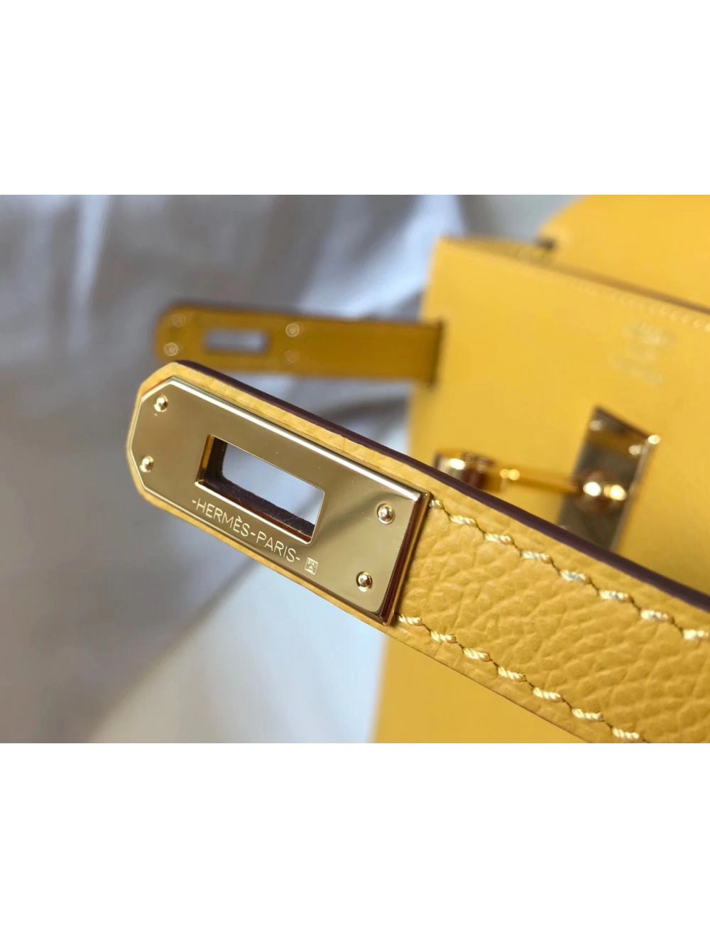 Hermes Kelly 25cm Sellier Bag In Yellow Epsom Leather