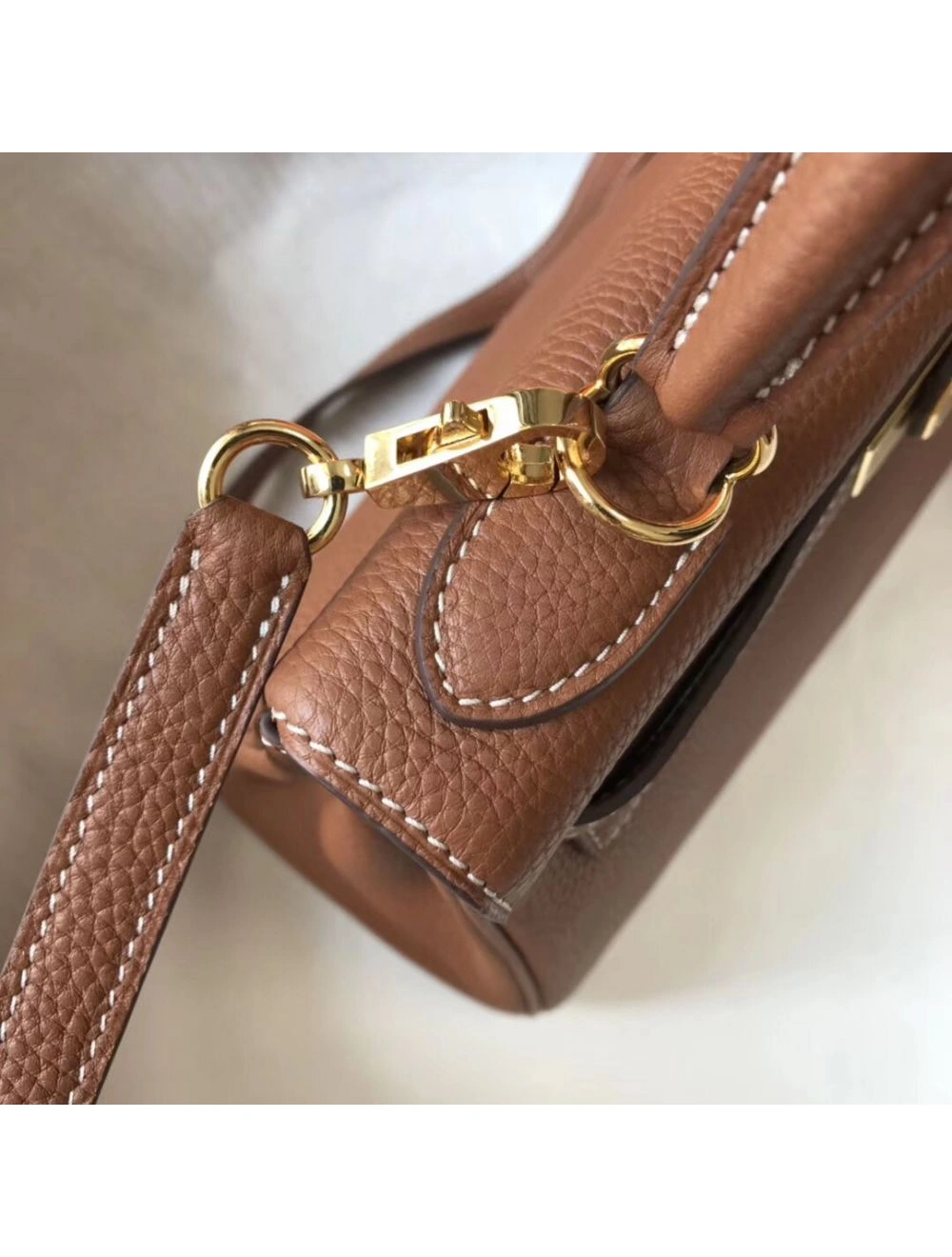 Hermes Kelly 28cm Bag In Gold Clemence Leather GHW