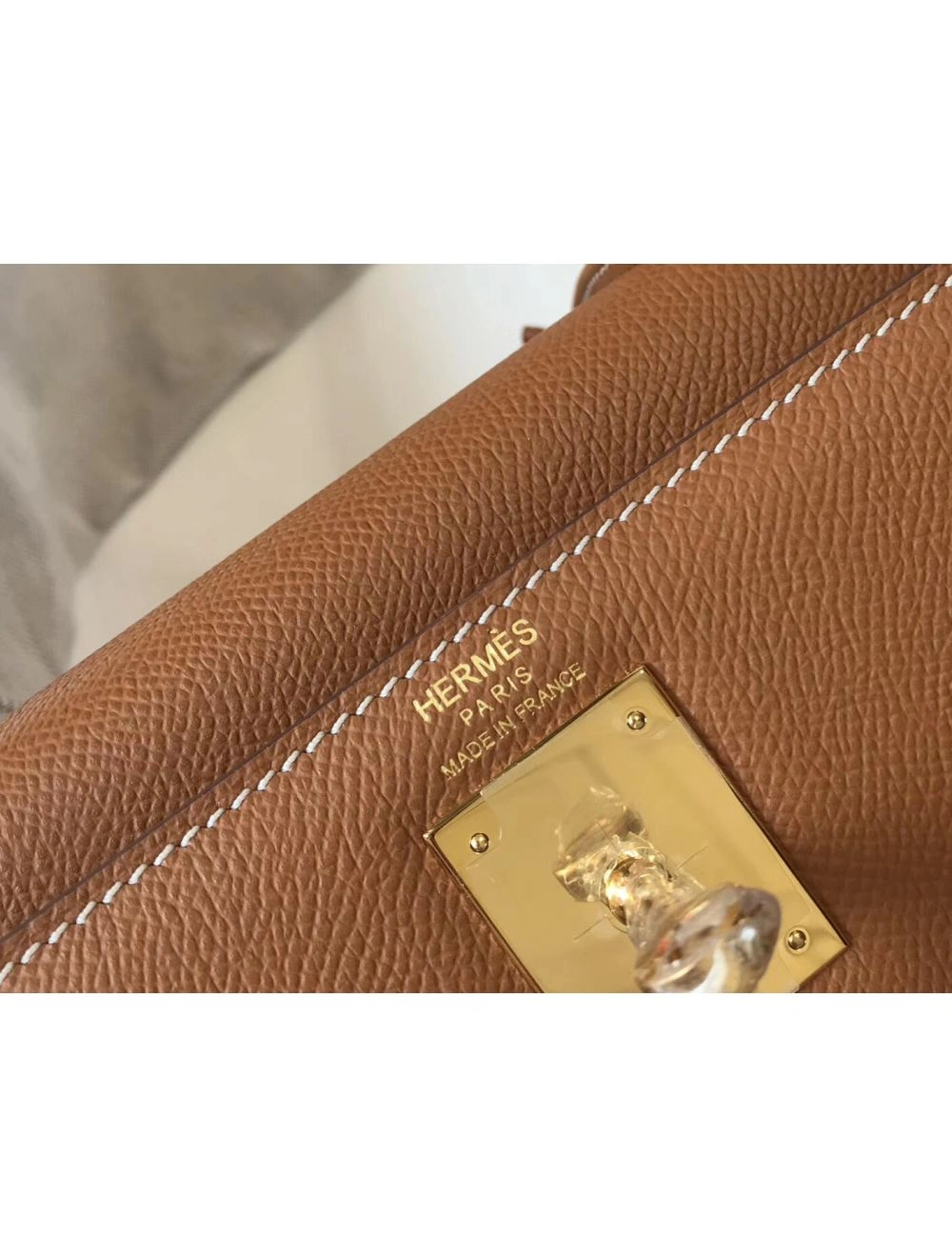 Hermes Kelly 28cm Bag In Gold Epsom Leather GHW