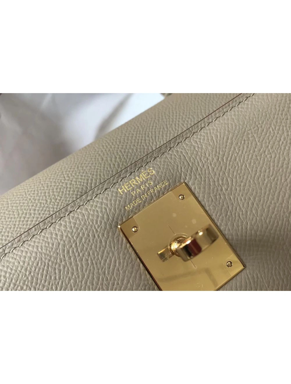 Hermes Kelly 28cm Bag In Gris Tourterelle Epsom Leather GHW