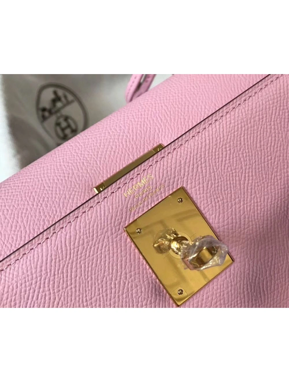 Hermes Kelly 28cm Bag In Mauve Sylvestre Epsom Leather GHW