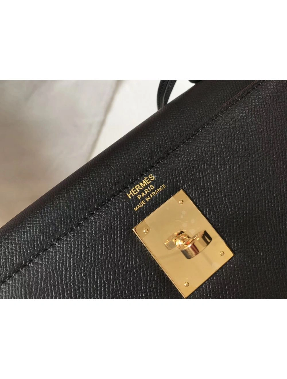 Hermes Kelly 32cm Bag In Black Epsom Leather GHW