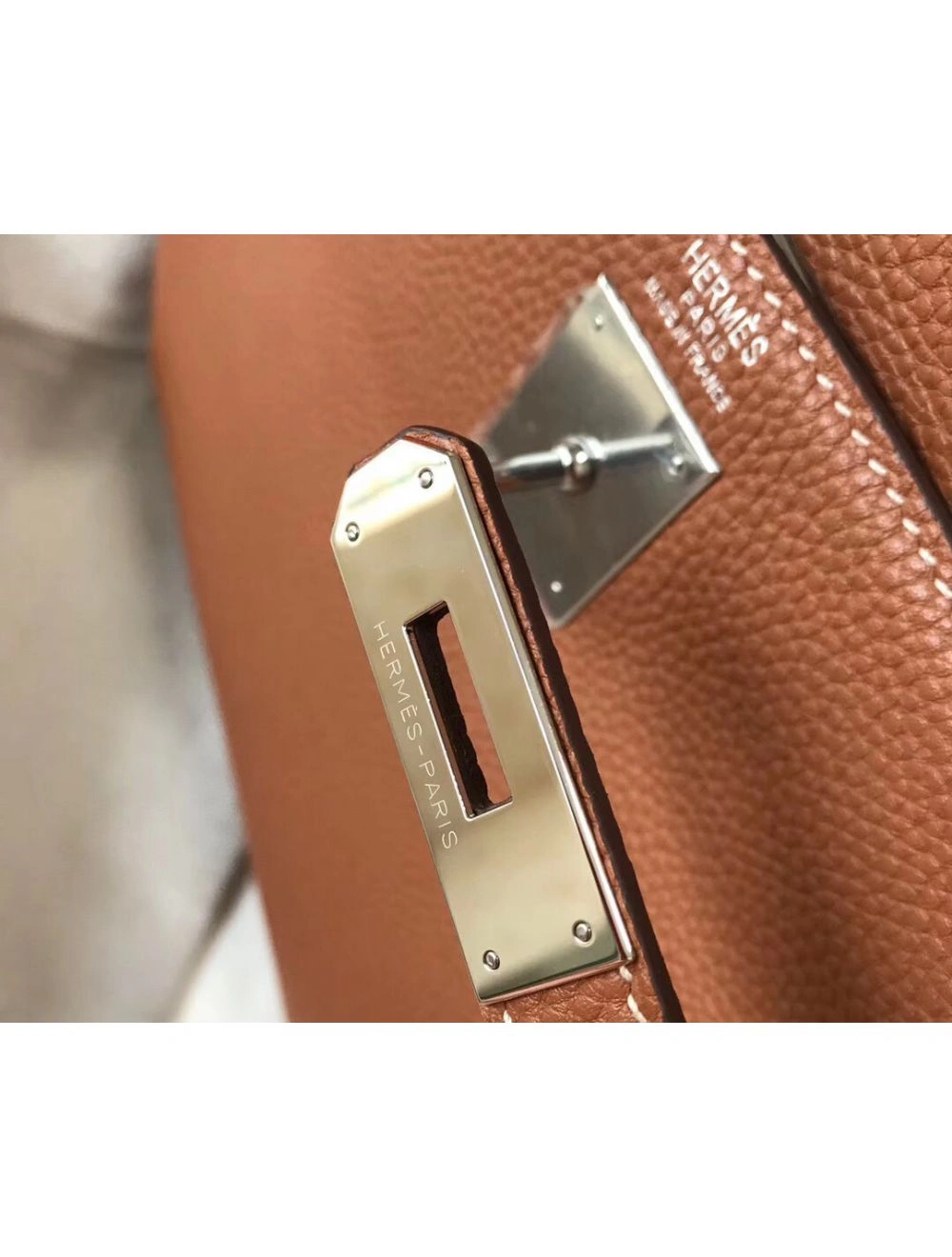 Hermes Kelly 32cm Bag In Gold Clemence Leather PHW