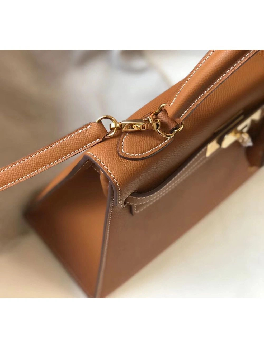 Hermes Kelly 32cm Bag In Gold Epsom Leather GHW