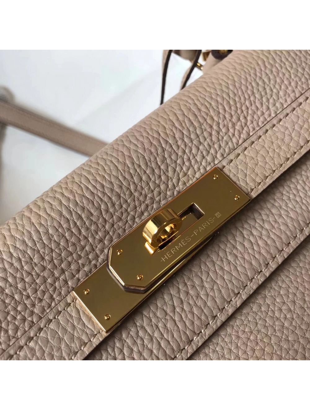 Hermes Kelly 32cm Bag In Trench Clemence Leather GHW