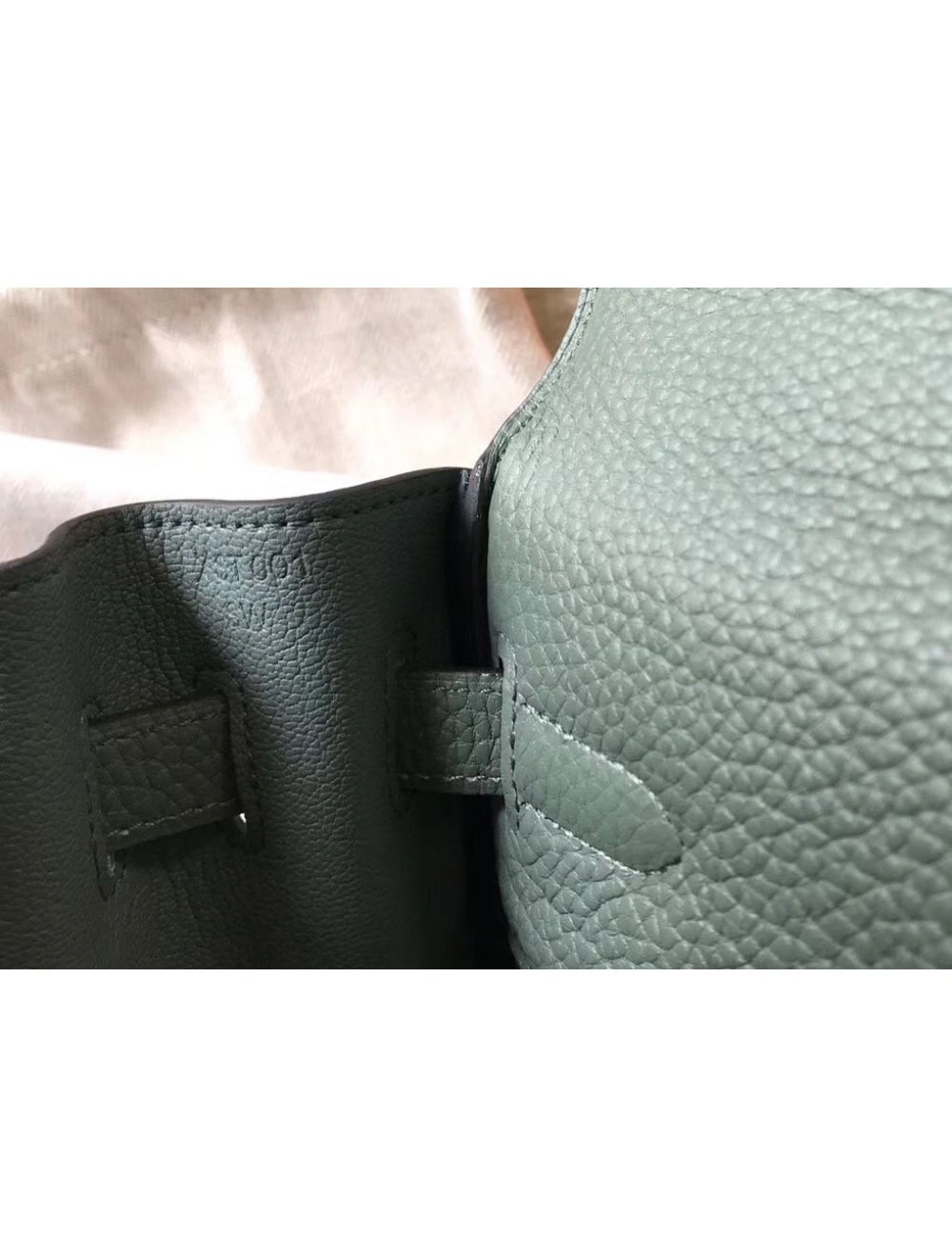 Hermes Kelly 32cm Bag In Vert Amande Clemence Leather GHW