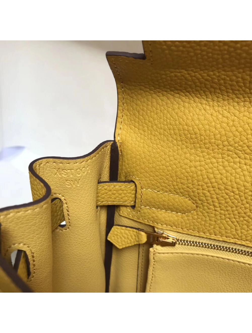 Hermes Kelly 32cm Bag In Yellow Clemence Leather GHW