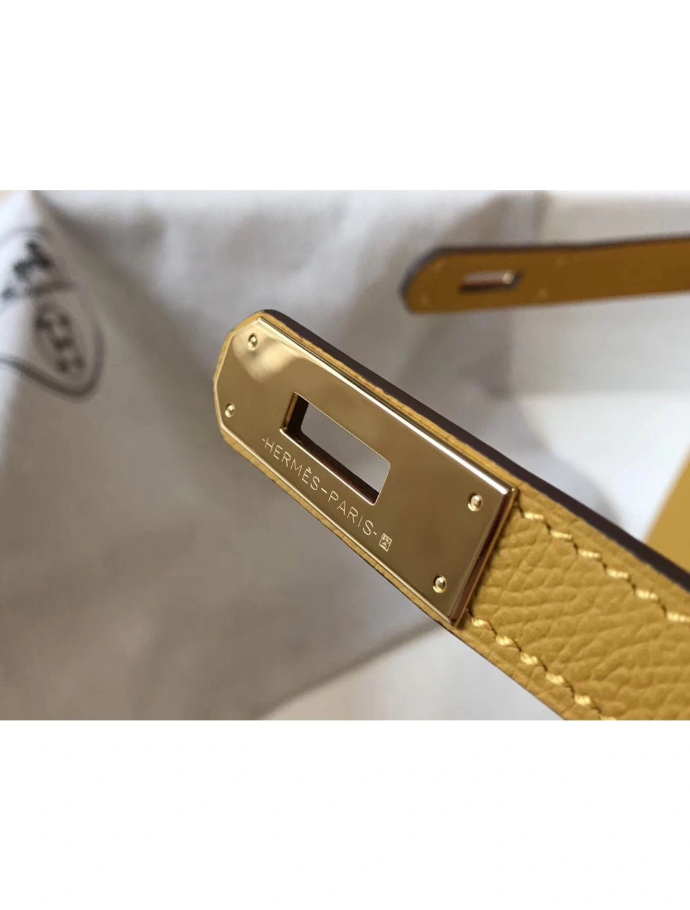 Hermes Kelly 32cm Bag In Yellow Epsom Leather GHW