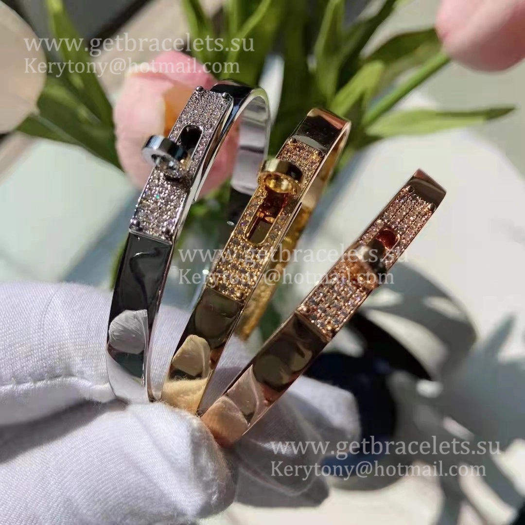 Hermes Kelly Bracelet With Diamonds Silver Yellow Gold Rose Gold Fine Jewellery England Sale