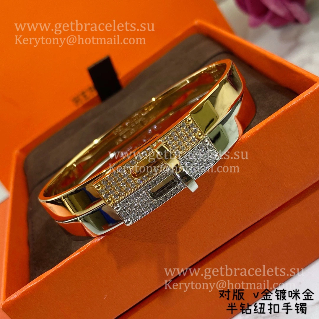Hermes Kelly Bracelet With Diamonds Silver Yellow Gold Rose Gold Fine Jewellery England Sale