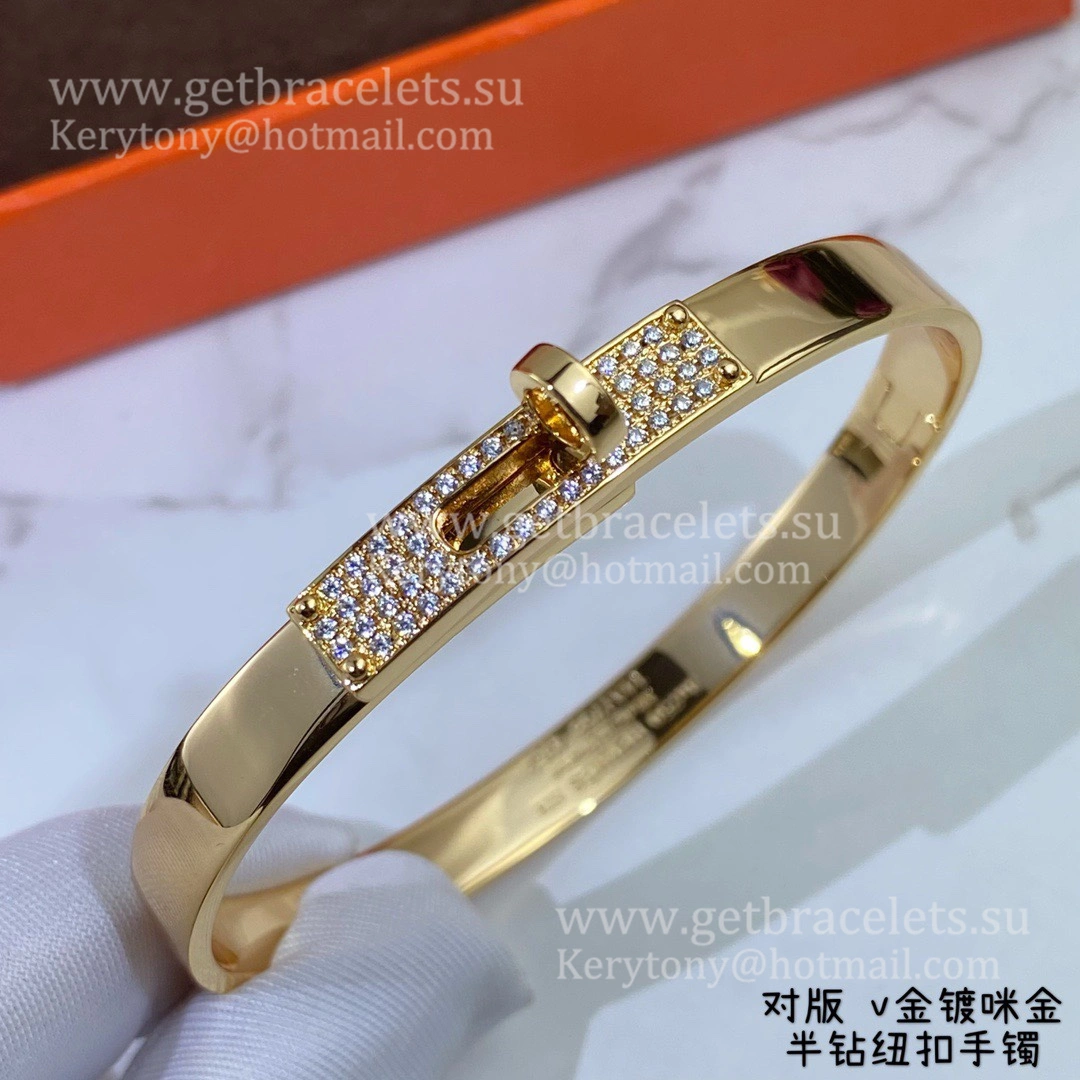 Hermes Kelly Bracelet With Diamonds Silver Yellow Gold Rose Gold Fine Jewellery England Sale