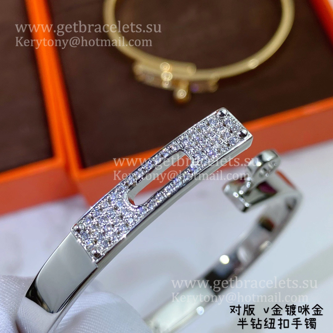 Hermes Kelly Bracelet With Diamonds Silver Yellow Gold Rose Gold Fine Jewellery England Sale