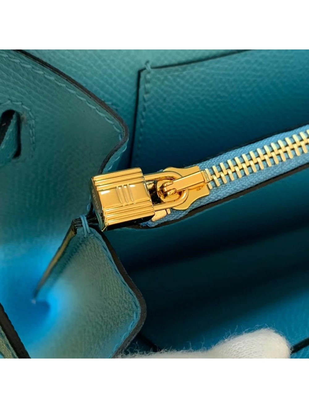 Hermes Kelly Classique To Go Wallet In Blue Du Nord Epsom Calfskin