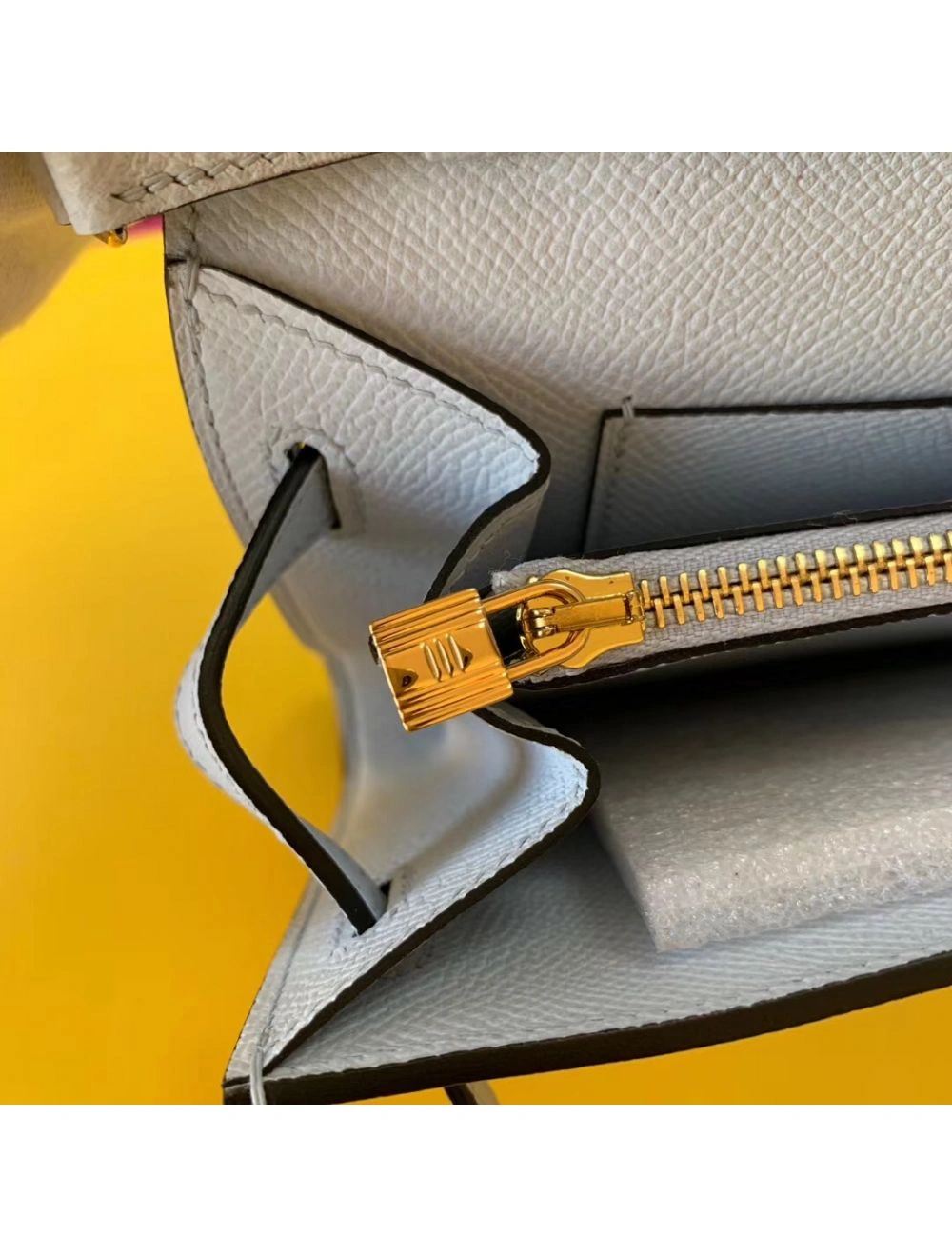 Hermes Kelly Classique To Go Wallet In Blue Zephyr Epsom Calfskin