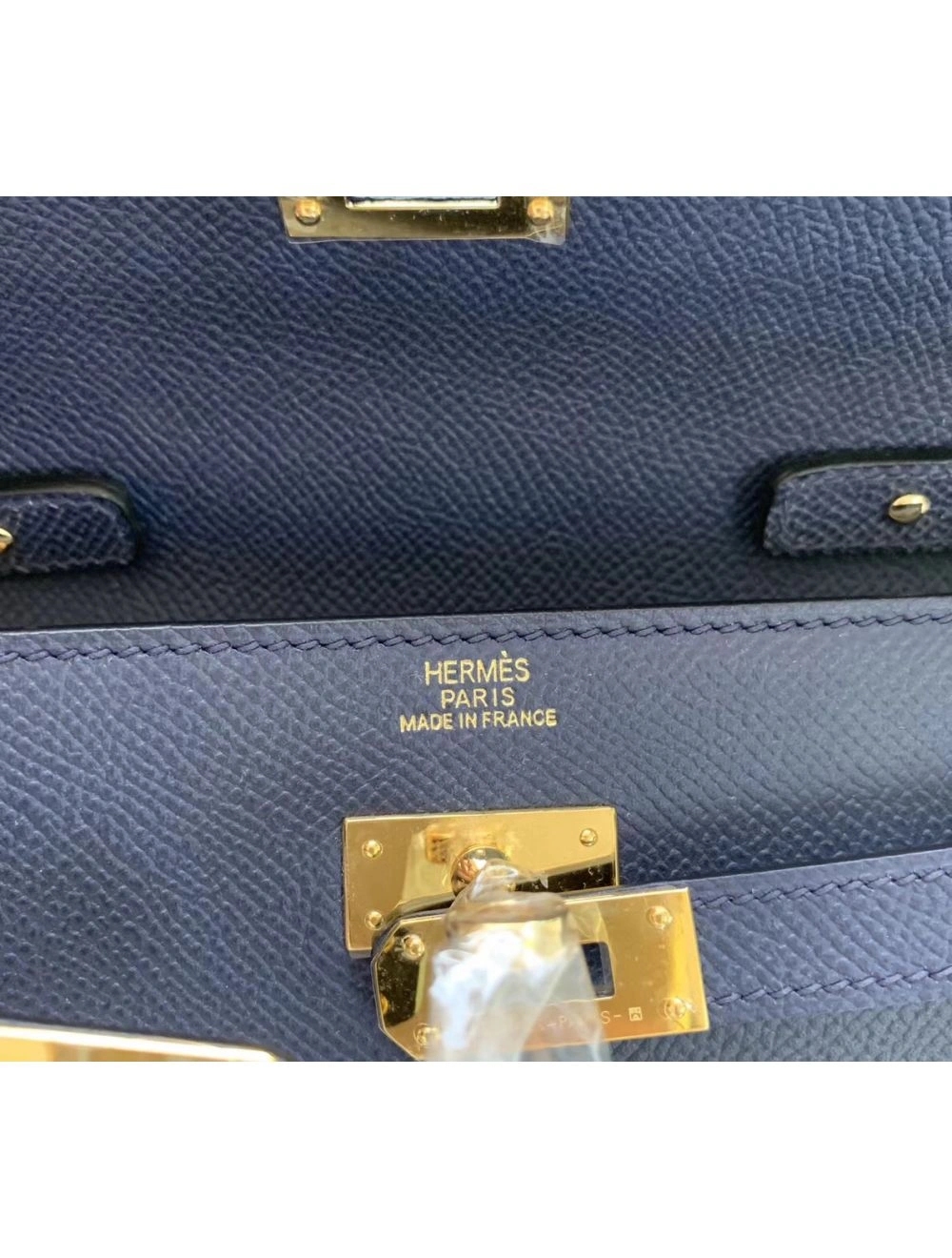Hermes Kelly Classique To Go Wallet In Dark Blue Epsom Calfskin