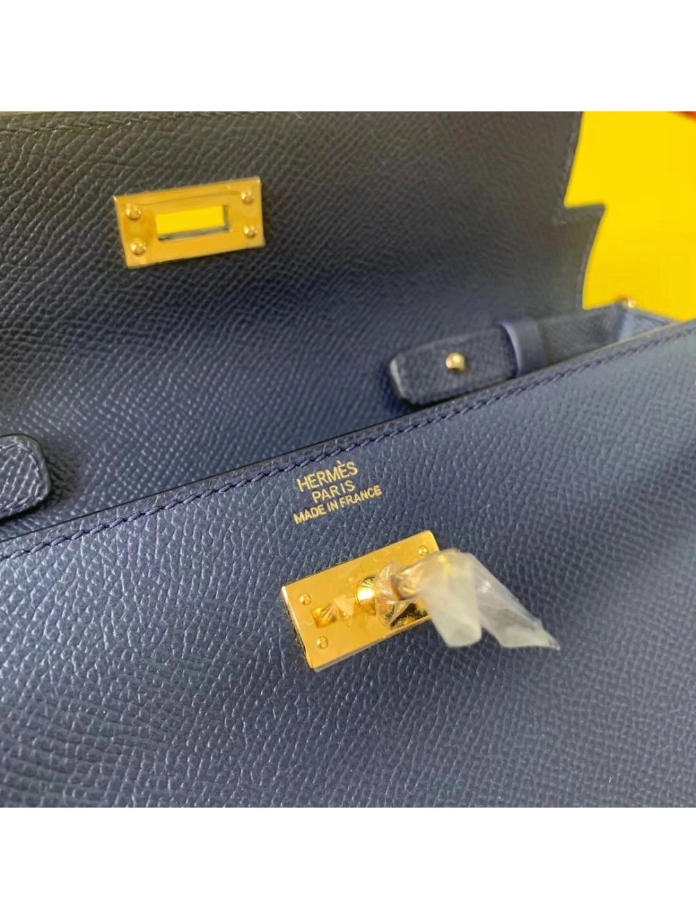 Hermes Kelly Classique To Go Wallet In Dark Blue Epsom Calfskin