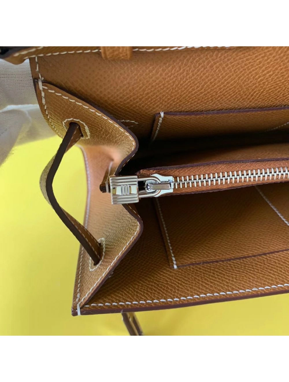 Hermes Kelly Classique To Go Wallet In Gold Epsom Calfskin
