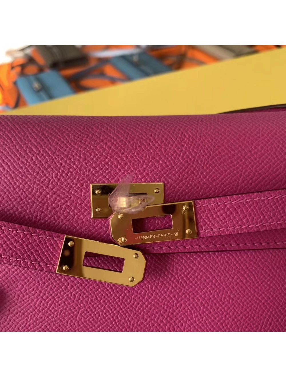 Hermes Kelly Classique To Go Wallet In Magnolia Epsom Calfskin