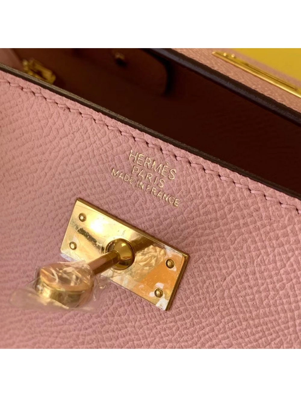 Hermes Kelly Classique To Go Wallet In Pink Epsom Calfskin