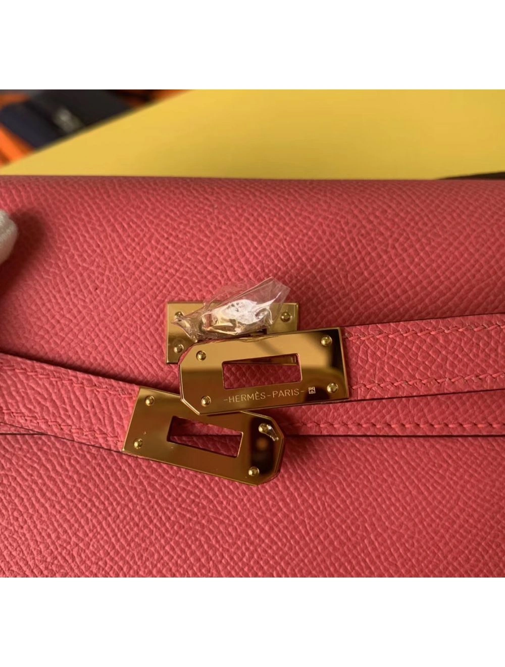 Hermes Kelly Classique To Go Wallet In Rose Lipstick Epsom Calfskin