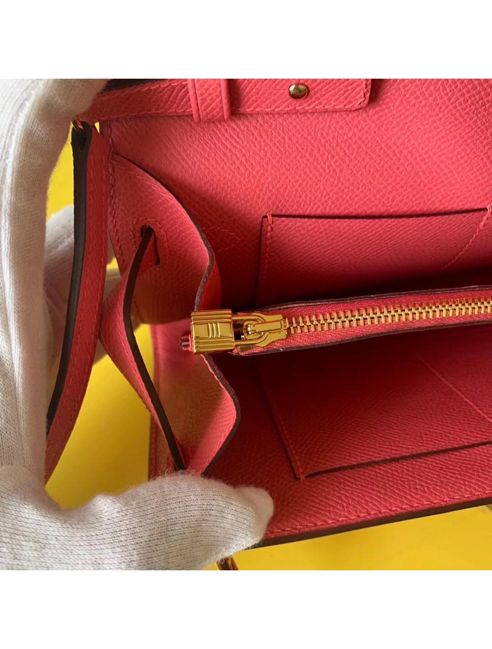 Hermes Kelly Classique To Go Wallet In Rose Lipstick Epsom Calfskin