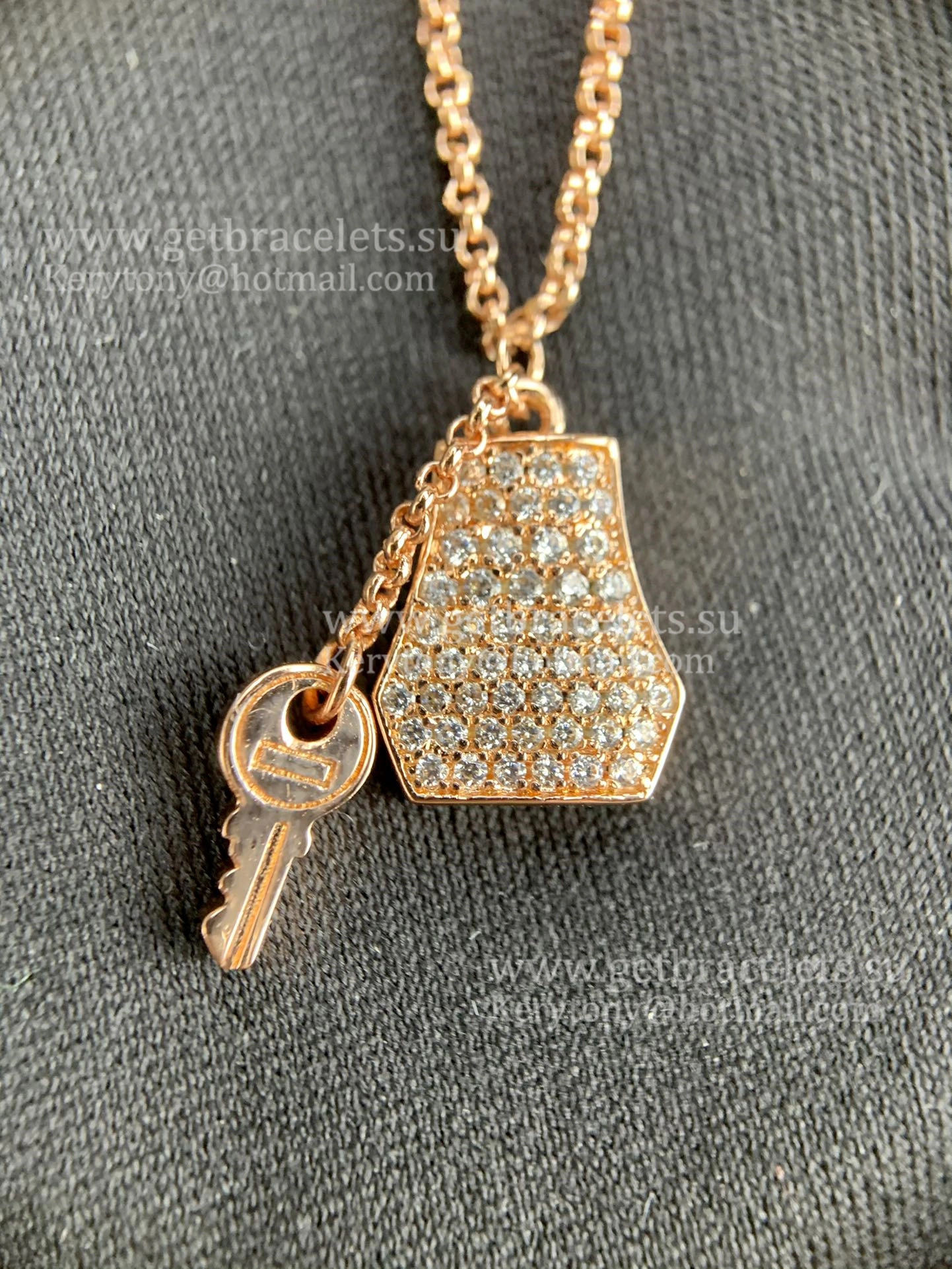 Hermes Kelly Clochette Bracelet Rose Gold With Diamonds 17cm UK Sale Online Store