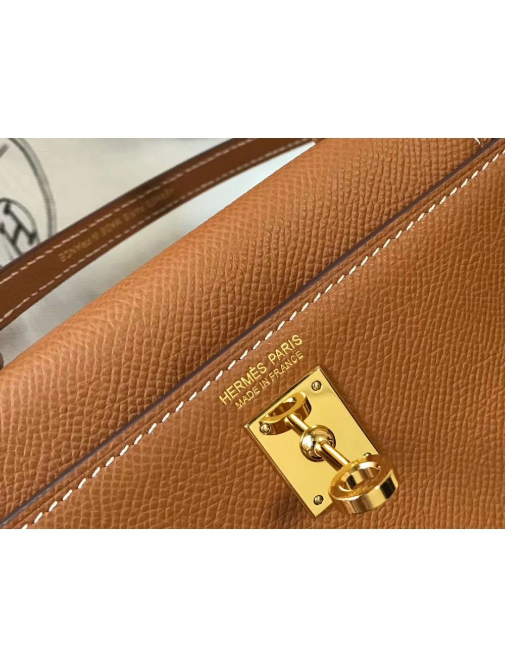 Hermes Kelly Mini II Bag In Gold Epsom Leather GHW