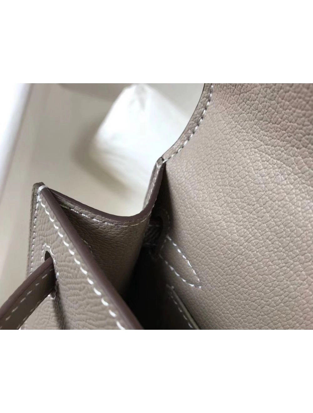 Hermes Kelly Mini II Bag In Gris Asphalt Epsom Leather GHW