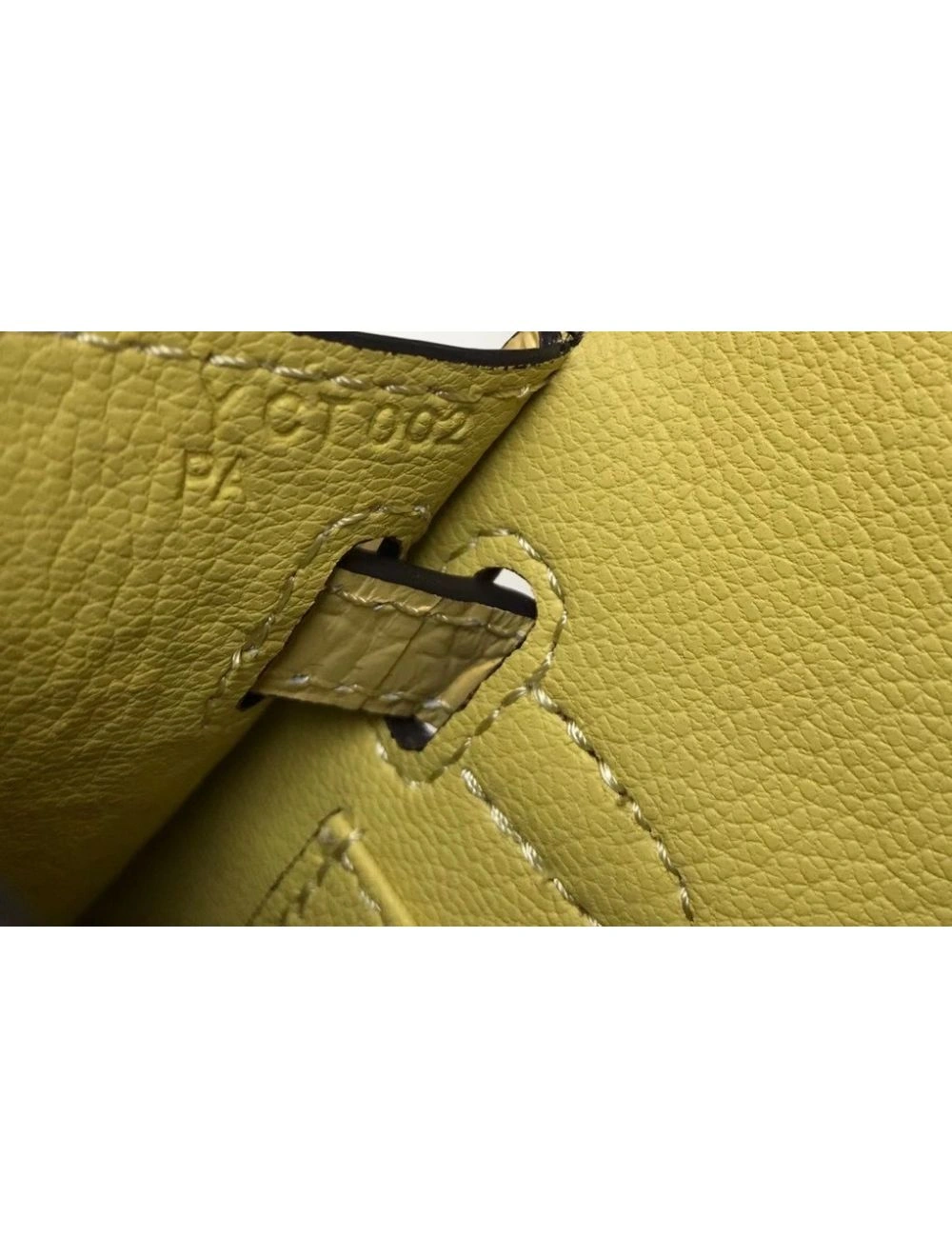 Hermes Kelly Mini II Bag In Jaune Poussin Embossed Crocodile Leather