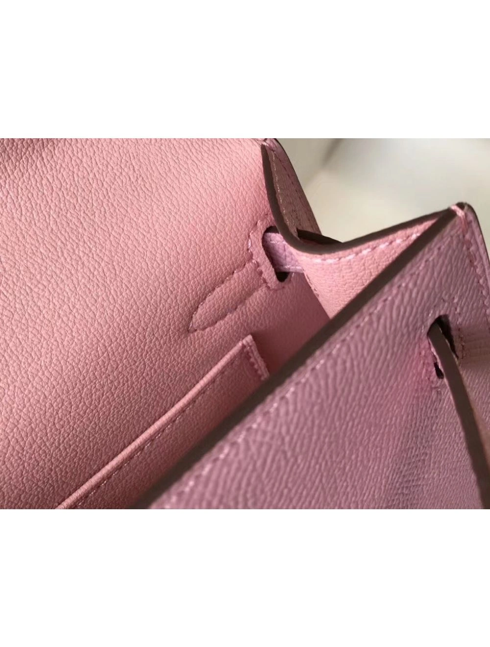 Hermes Kelly Mini II Bag In Mauve Sylvestre Epsom Leather GHW