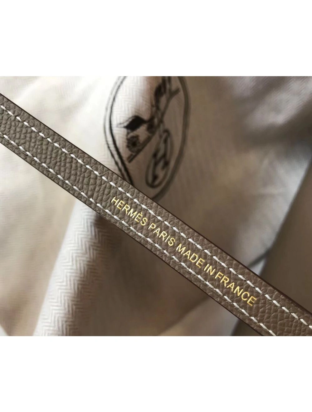 Hermes Kelly Mini II Bag In Taupe Grey Epsom Leather GHW