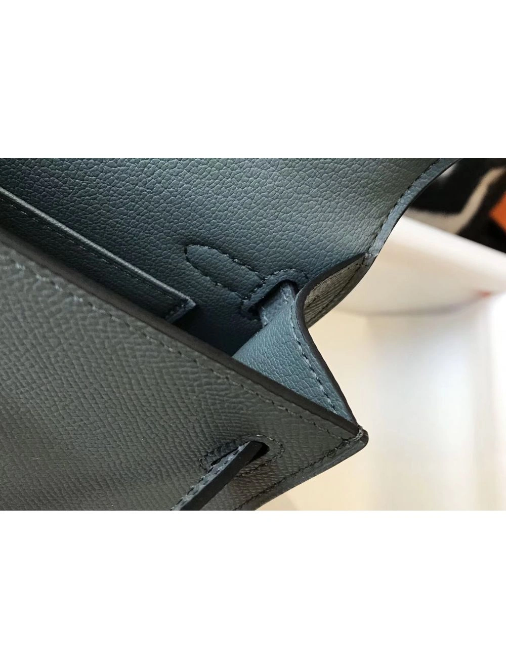 Hermes Kelly Mini II Bag In Vert Amande Epsom Leather GHW