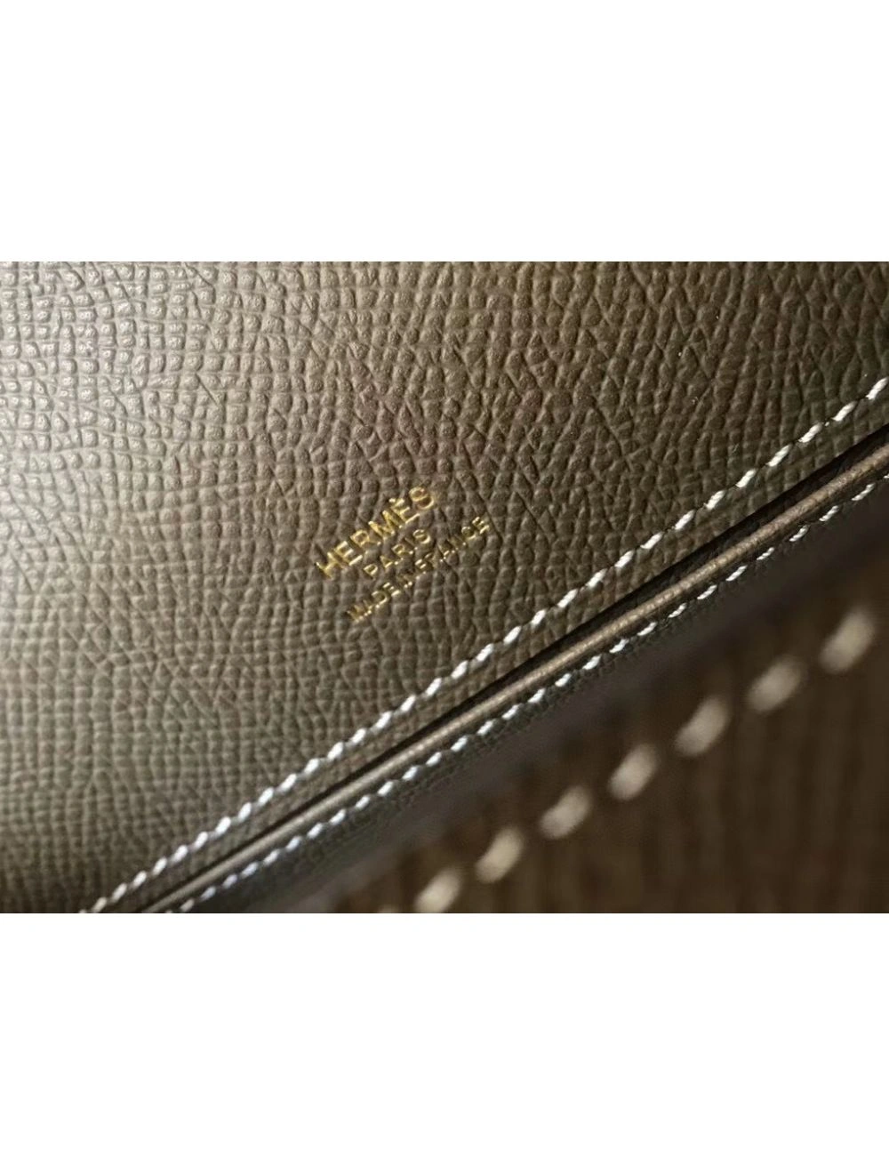 Hermes Kelly Pochette Bag In Taupe Grey Epsom Leather