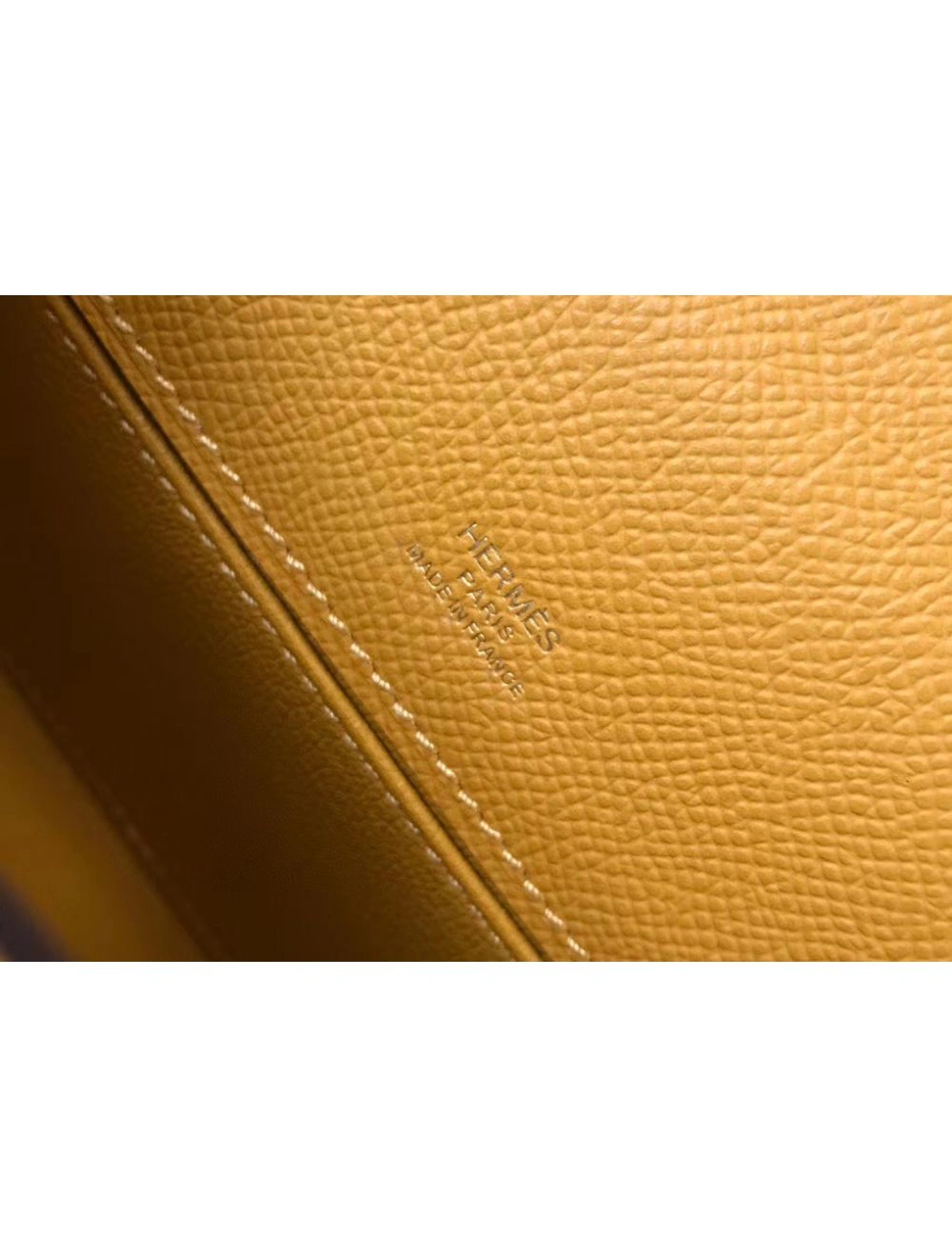 Hermes Kelly Pochette Bag In Yellow Epsom Leather