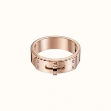 Hermes Kelly Ring Rose Gold With 4 Diamonds Couple Style