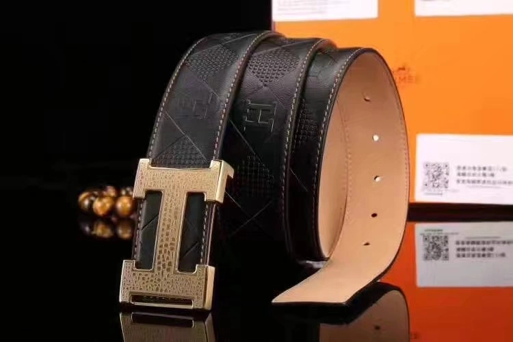 Hermes Leather Reversible Brown Belt With H Logo Buckle 005