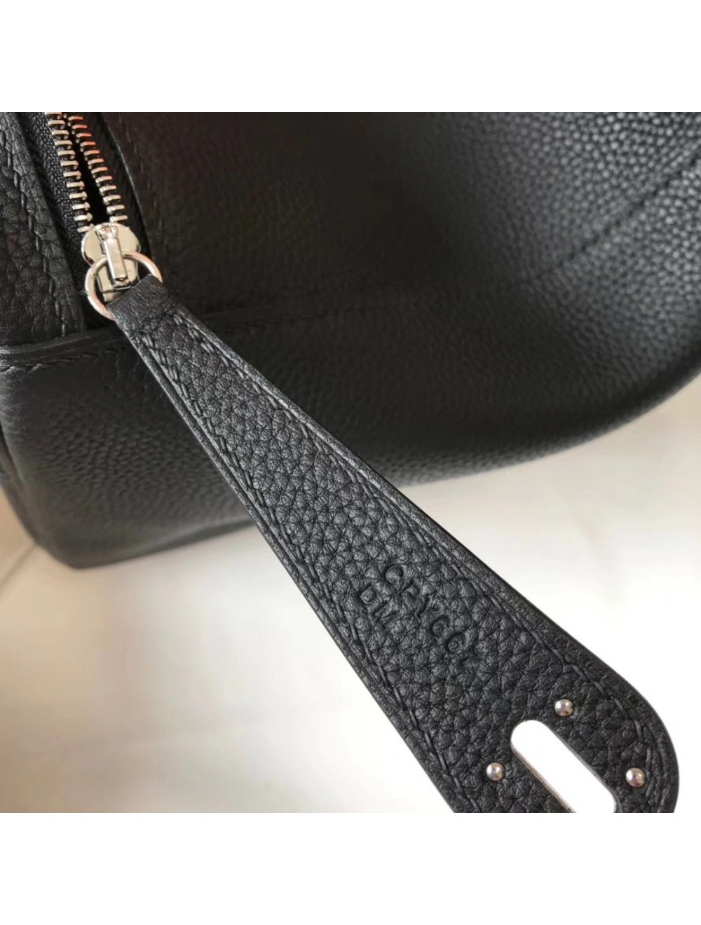 Hermes Lindy 26cm Bag In Black Clemence Leather