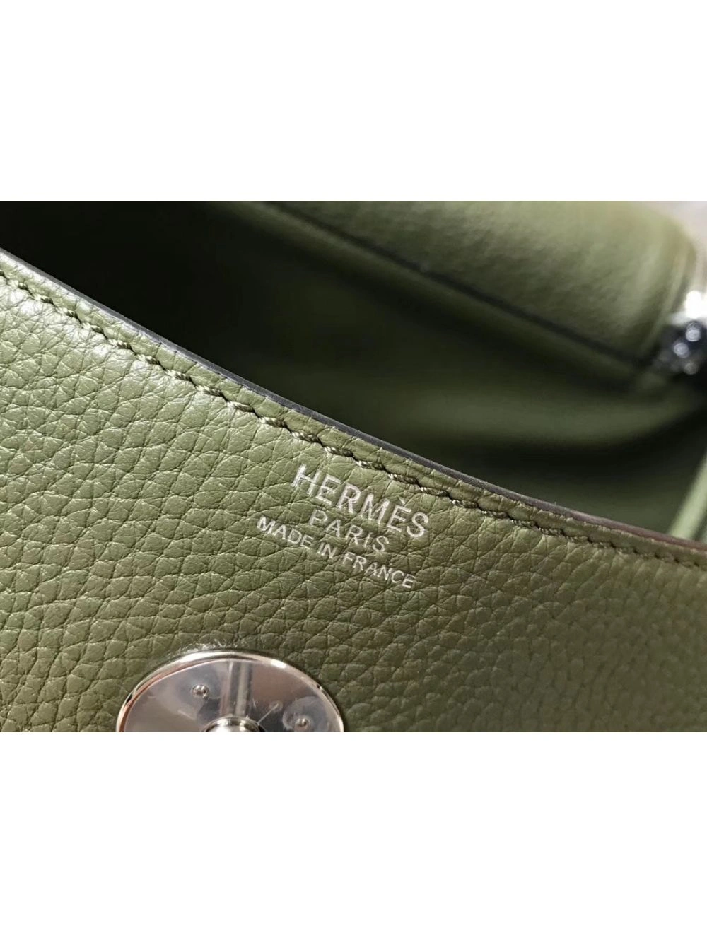 Hermes Lindy 26cm Bag In Canopee Clemence Leather PHW